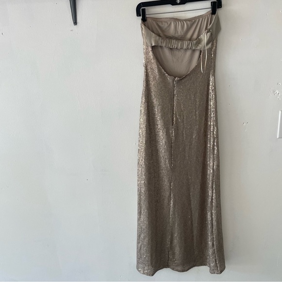 New! Altar’D State Avynly Champagne Sequins Paityn Maxi Dress 37636 - Picture 3 of 15